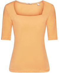 Esprit - T-Shirt Oberteil mit Karree-Ausschnitt (1-tlg) - Lyst