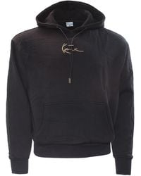 Karlkani - Kapuzenpullover Small Signature OS Heavy Sweat Hoodie Black - Lyst