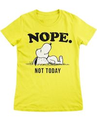 PEANUTS Worldwide LLC - T-Shirt Nope Not Today Girly Tee - Lyst