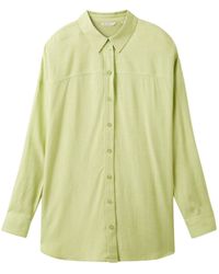 Tom Tailor - Blusentop long cozy shirt with yoke - Lyst