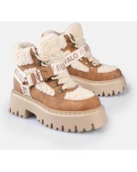 Buffalo - Aspen Com Mid Warm Plateaustiefelette Winterboots, Schnürboots, Stiefelette Mit Kuscheligem Warmfutter - Lyst