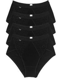 Sloggi - Midislip Chic (4Er Pack) Elastische Spitzeneinsätze, Weiche Nähte, Baumwoll-Mix, Feminin - Lyst