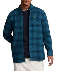 Lyle & Scott - Langarmhemd , 100% Baumwolle, Mit Button Down Kragen - Lyst