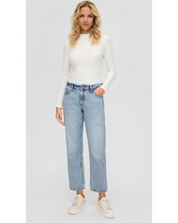 S.oliver - 7/8- Cropped-Jeans Karolin / Regular Fit / Mid Rise / Straight Leg Waschung - Lyst