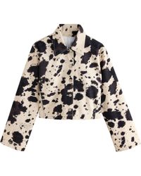 Next - Kurzjacke Verkürzte Denim-Jacke aus 100 % Baumwolle (1-St) - Lyst