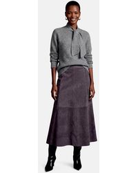 Zero - Midirock Damen Mit Reißverschluss Material - Lyst