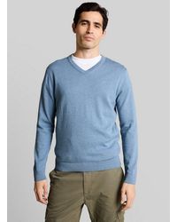Tom Tailor - Strickpullover Pullover & Strickjacken Strickpullover Mit V-Ausschnitt Aus Baumwolle - Lyst