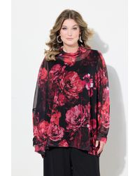 MIAMODA - Druckbluse Mesh-Bluse oversized Muster blickdichtes Top - Lyst