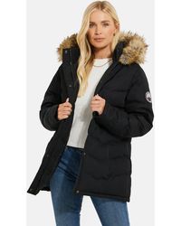 Threadbare - Steppjacke THB Woodie (1-St) mit großer Kapuze - Lyst
