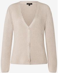 MORE&MORE - &MORE Sweatshirt V-Neck Cardigan with Horn Buttons - Lyst