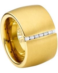 Heideman - Fingerring Lines goldfarben (Ring, 1-tlg., inkl. Geschenkverpackung), mit Steinen - Lyst