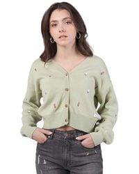 KLEINIGKEIT - Sommerjacke Désirée Stick Tulpen, grün - Lyst