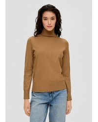 S.oliver - Longpullover Strickpullover Feinstrickpullover Mit Rollkragen - Lyst