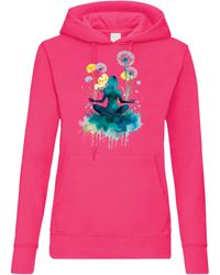 Youth Designz - Kapuzenpullover Hoodie Pullover "Yoga Frau" zum entspannen und erholen mit trendigem Frontprint - Lyst
