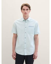 Tom Tailor - Langarmhemd Kurzarmhemd mit Brusttasche - Lyst