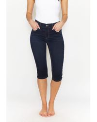 ANGELS - Slim-fit- Jeans Anacapri Super Stretch Denim mit Label-Applikationen - Lyst