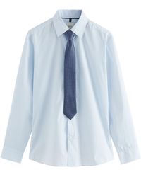 Next - Langarmhemd Slim Fit Hemd und Krawatte im Set (2-tlg) - Lyst