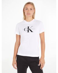 Calvin Klein - Rundhalsshirt CORE MONOGRAM REGULAR TEE (1-tlg) mit Monogramm - Lyst