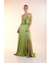 Unique - Abendkleid Luxe Slip Dress - Lyst
