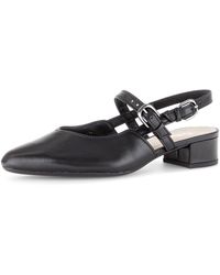 Gabor - Slingpumps Blockabsatz, Businessschuh Mit Zwei Verstellbaren Schnallen - Lyst