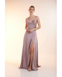 Unique - Abendkleid SILKY ROSE DRESS - Lyst