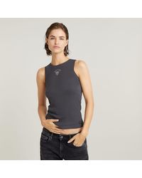 G-Star - Shirttop Racerback ribbed slim tank top wmn - Lyst