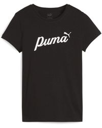 PUMA - ESS+ Script T-Shirt - Lyst