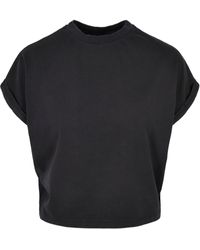 Urban Classics - T-Shirt Ladies Short Pigment Dye Cut On Sleeve Tee (1-tlg) - Lyst