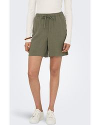ONLY - ONLSIESTA MW PULL-UP LINEN BL SHORTS OS mit Leinen - Lyst