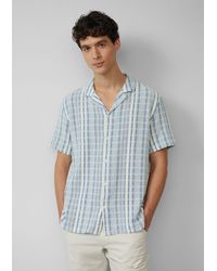S.oliver - Kurzarmhemd Resort Fit: Kurzarm-Hemd mit Jacquard- Streifen-Detail - Lyst