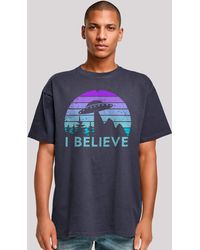F4NT4STIC - Shirt I BELIEVE UFO Alien Raumschiff Retro Premium Qualität - Lyst