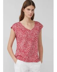S.oliver - Shirttop Ärmelloses Relaxed-Fit-Shirt mit Cut-out und Schleife - Lyst