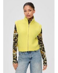 QS - Rundhalspullover Strickpullunder Strickpullunder Aus Wollmix - Lyst