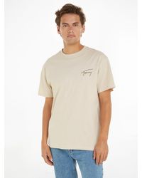 Tommy Hilfiger - T-Shirt TJM REG SIGNATURE TEE EXT mit aufgesticktem Signatur-Logo - Lyst