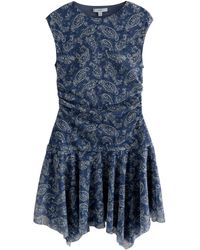 Next - Asymmetrisches Minikleid mit Mesh + kurzen Ärmeln (1-tlg) - Lyst