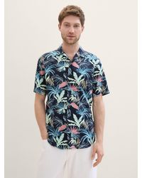 Tom Tailor - Langarmhemd Kurzarmhemd mit Allover Print - Lyst