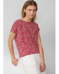 S.oliver - Shirttop Fließendes T-Shirt aus Viskosemix mit All-over-Muster - Lyst