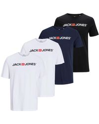 Jack & Jones - T-Shirt Basic LOGO TEE CREW NECK im 4er Pack - Lyst