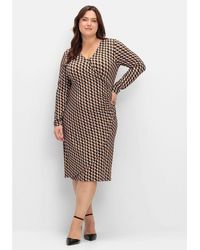 Sheego - Jerseykleid Große Größen in Wickeloptik, mit Grafikprint - Lyst