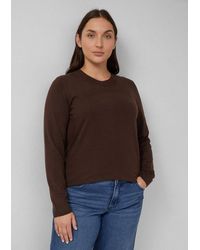 S.oliver - Longpullover Strickpullover Strickpullover Aus Viskosemix Mit Rippbündchen - Lyst