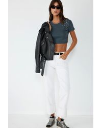 No Matter What - Blusentop Kurzärmlige Crop-Bluse - Lyst