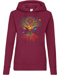 Youth Designz - Kapuzenpullover Hoodie Pullover "Bunter Baum" schöne Natur mit trendigem Frontprint - Lyst