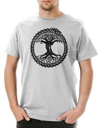 Urban Backwoods - Print- Ouroboros Yggdrasil T-Shirt Celtic Irminsul Tree Loki of Life - Lyst