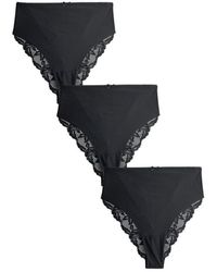 Next - Taillenslip Nahtlose Slips Mit Spitzem 3Er-Pack, Hohes Bein (3-St) - Lyst