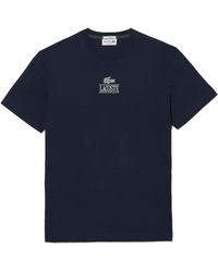 Lacoste - T-Shirt Kurzarmshirt mit Label-Print (1-tlg) - Lyst