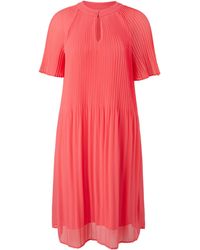 Comma, - Minikleid Chiffon-Kleid mit Plisseefalten - Lyst