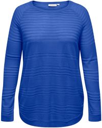 Only Carmakoma - Rundhalspullover CARNEWAIRPLAIN LS PULLOVER KNT - Lyst