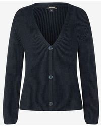 MORE&MORE - &MORE Strickjacke V-Neck Cardigan with Horn Butt - Lyst
