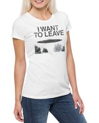Urban Backwoods - Print- I Want To Leave T-Shirt TV Series Ufo Alien Sign Roswell Zeichen - Lyst