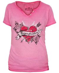 Hangowear - Trachtenshirt T-Shirt ANNI pink - Lyst